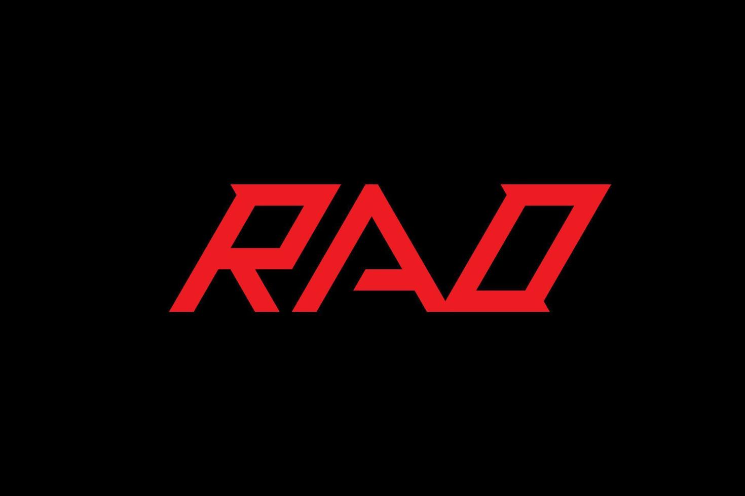 RAO LETTER and ALPHABET LOGO DESIGN vector