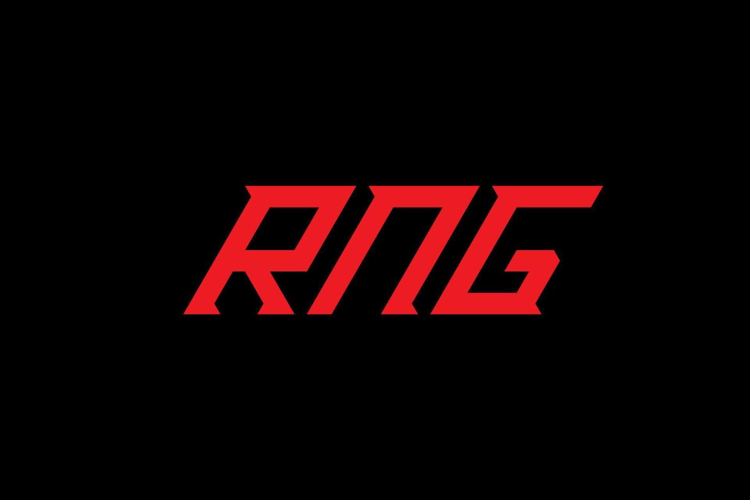 diseño de logotipo de letra y alfabeto rng vector