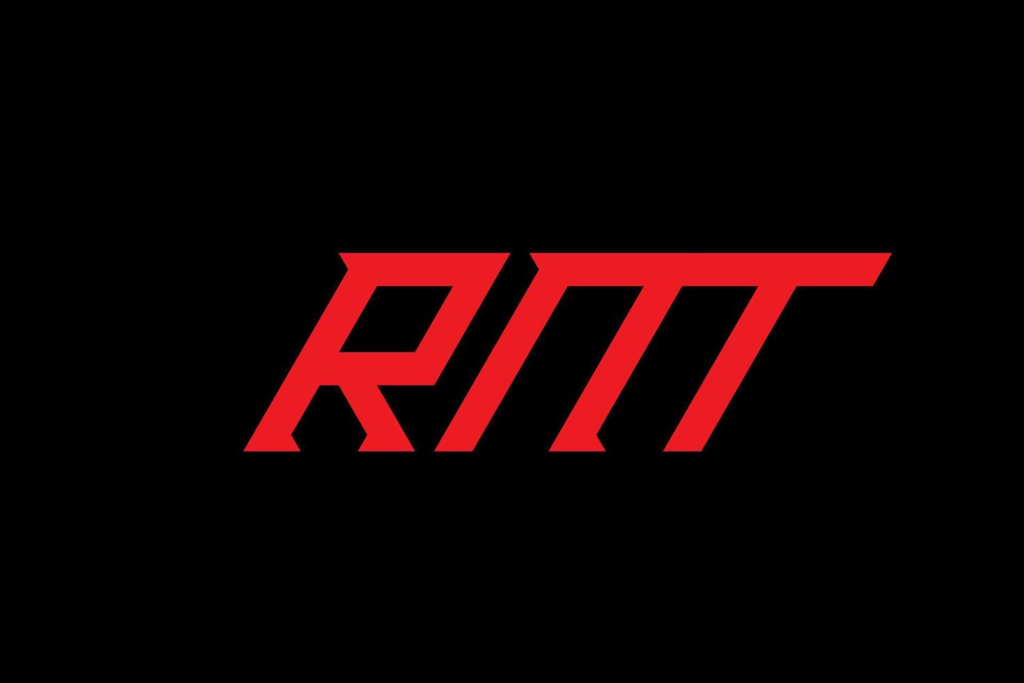 diseño de logotipo de letra y alfabeto rnt vector
