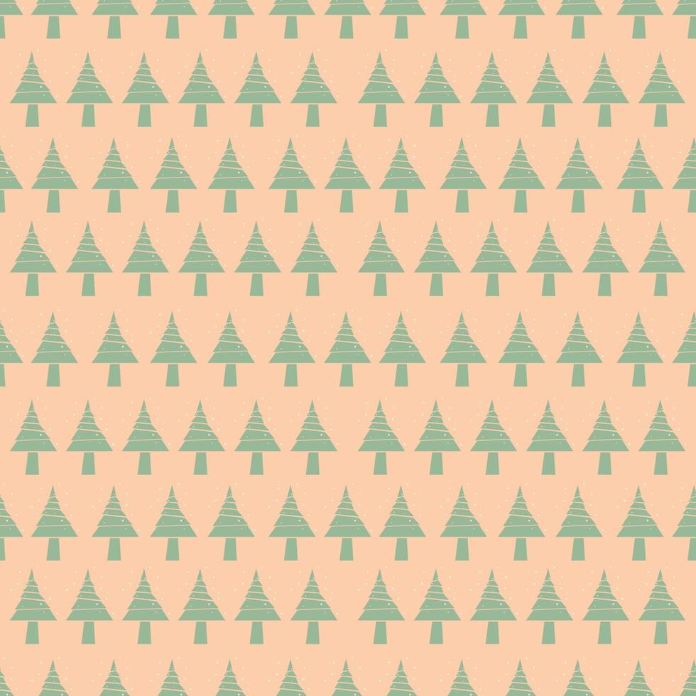 christmas tree seamless pattern background,flat style,new year's gift wrap,vector illustration vector