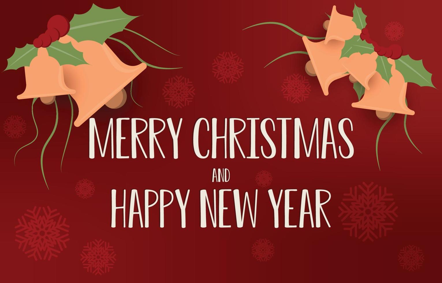 Christmas Background Vector with with Merry Christmas message and happy new year for wallpaper or greeting cards