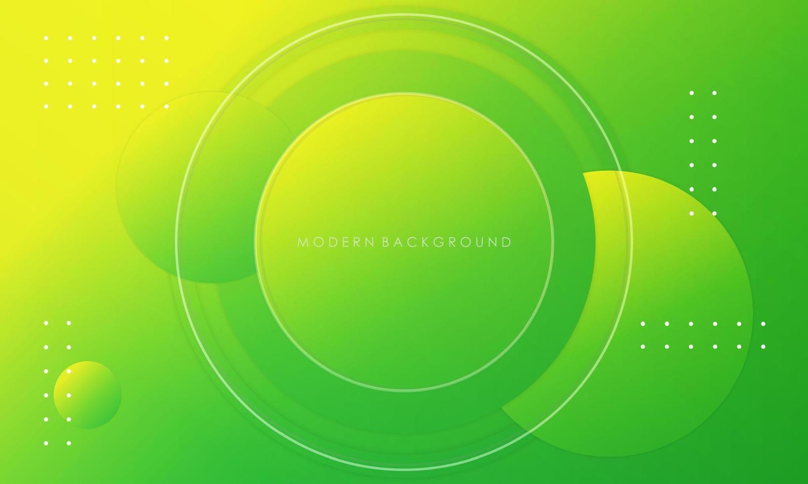 Modern gradients green and yellow color background vector