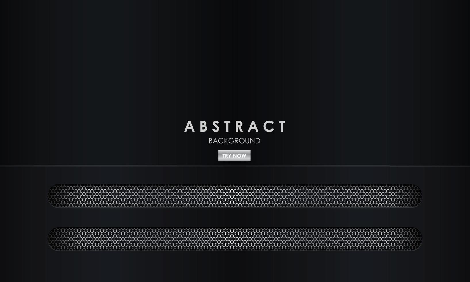 fondo abstracto moderno de capas superpuestas en negro y plata vector