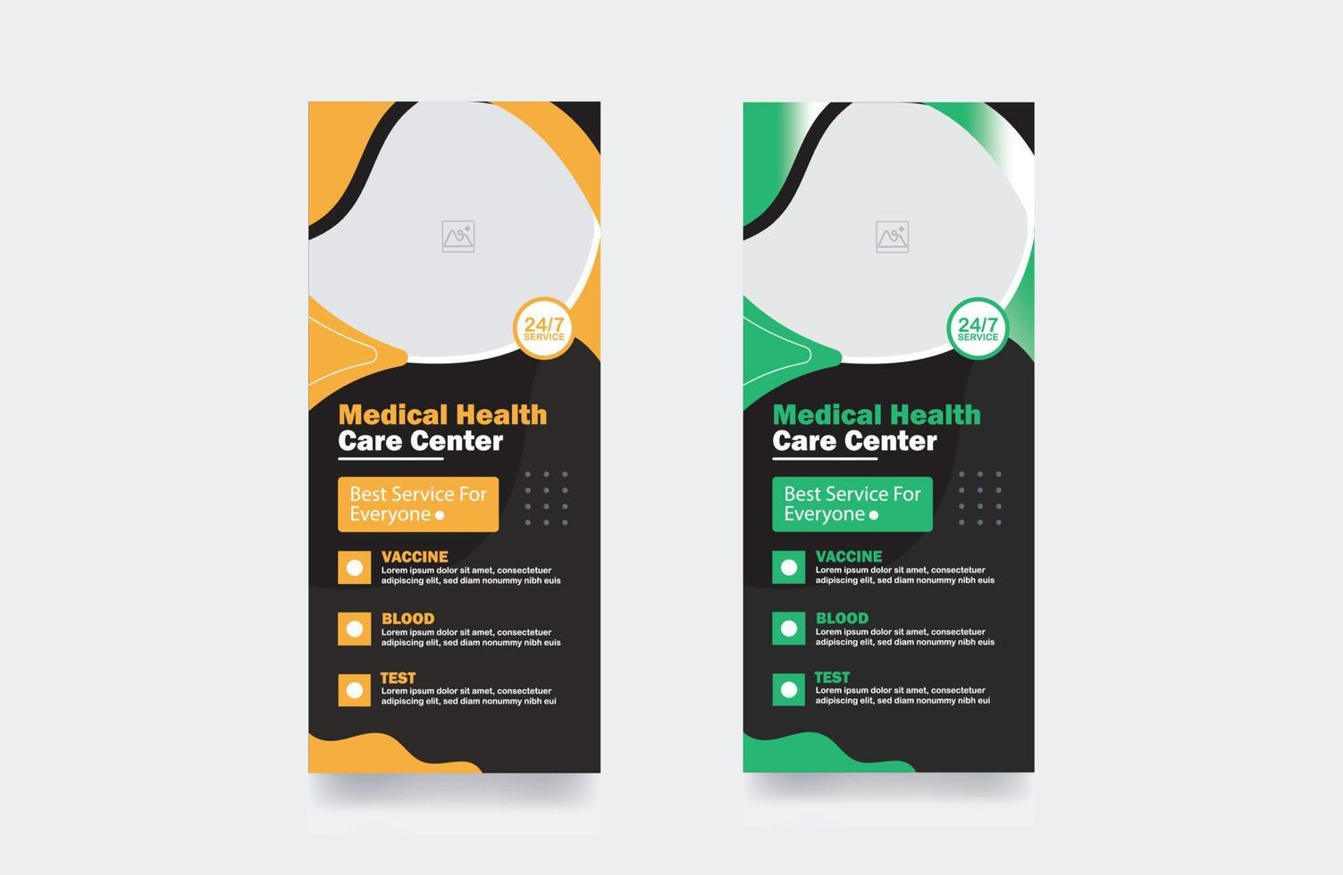 Medical Rollup Banner healthcare cover template vector