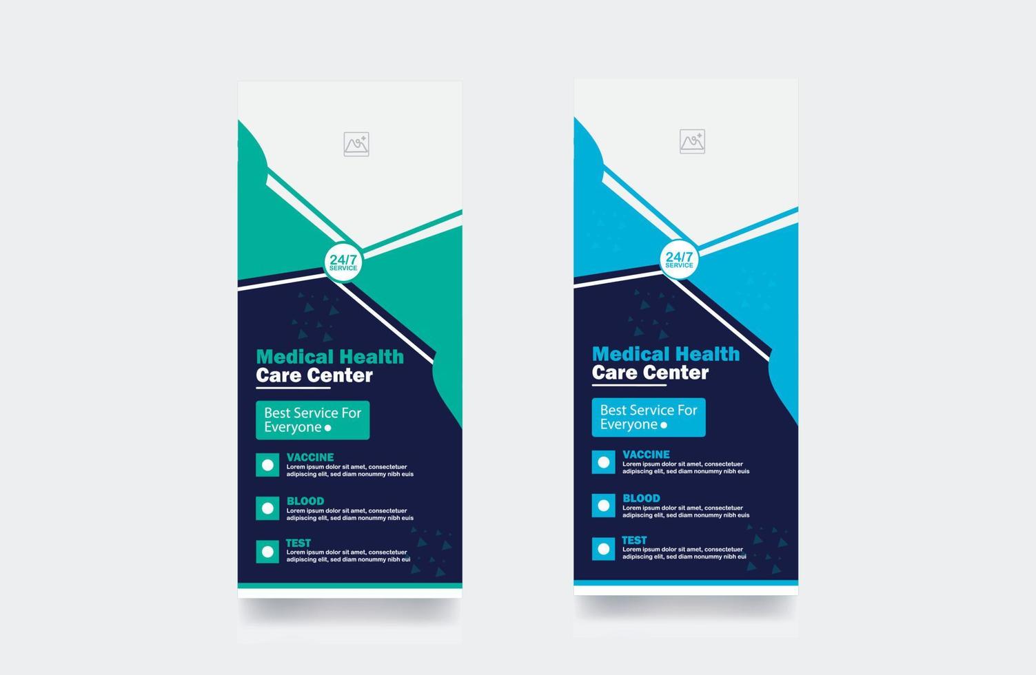 Medical Health care Rollup Professional Banner cover post hospital template design vector