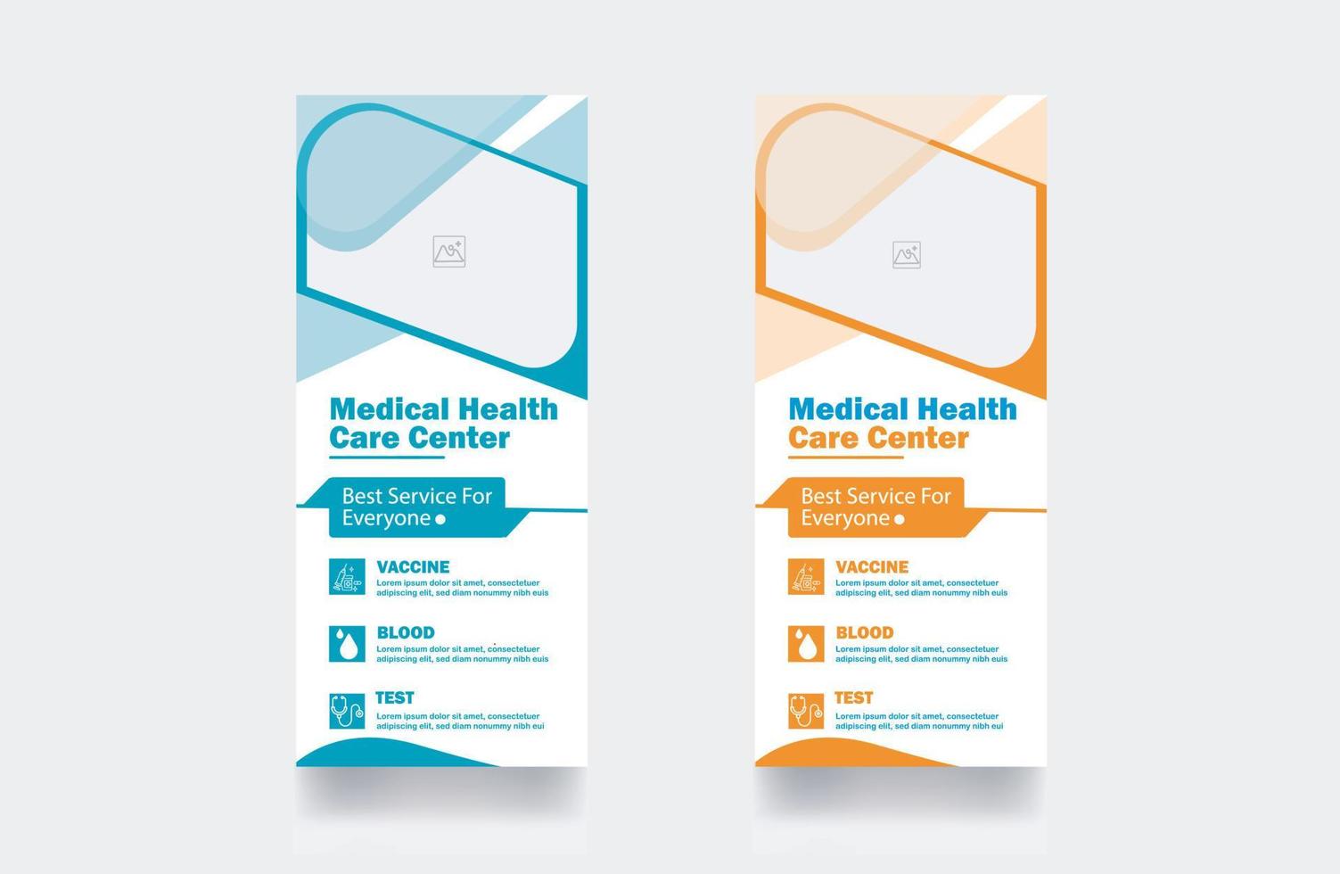 diseño de plantilla de hospital de banner profesional de resumen de atención médica médica vector