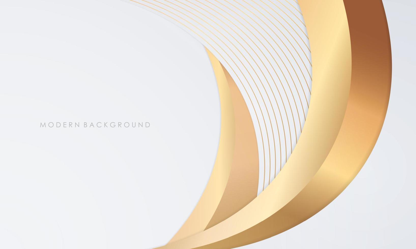 Abstract white and gold luxury background vector