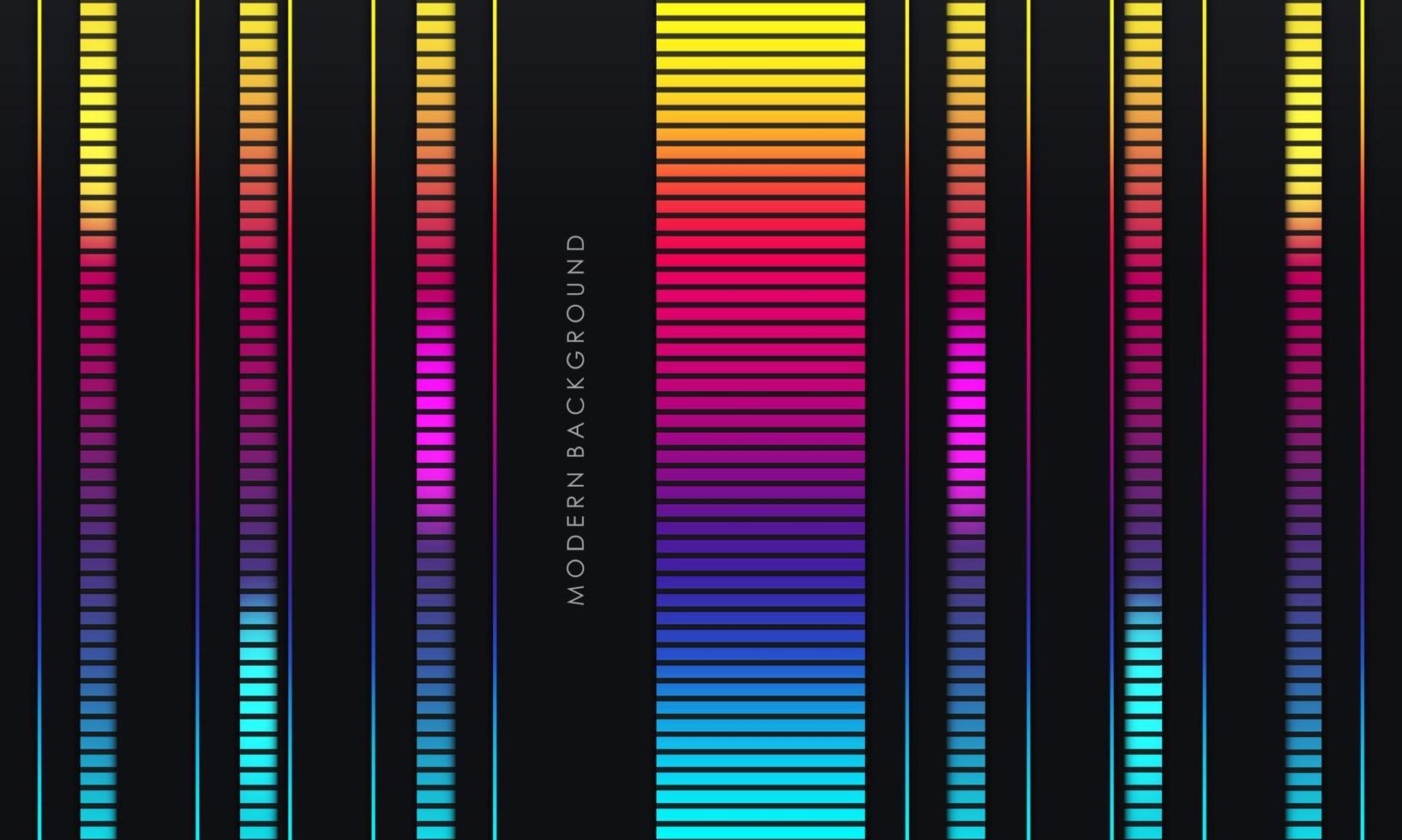 Abstract black dop with multicolor background vector