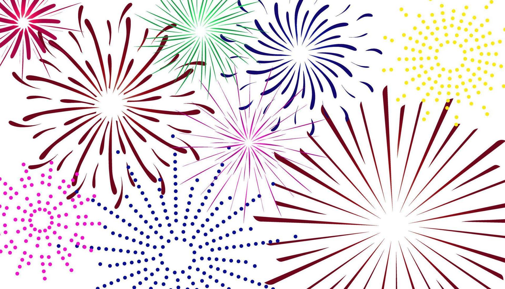 The background design with a colorful fireworks pattern is suitable for banners, posters, and so on vector