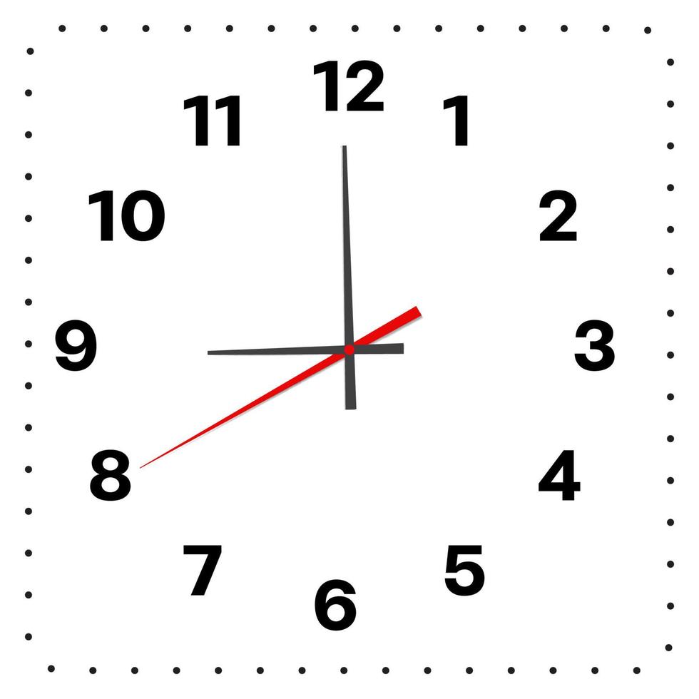 house clock home wall clock Clock for looking at the time time zone telling the time vector