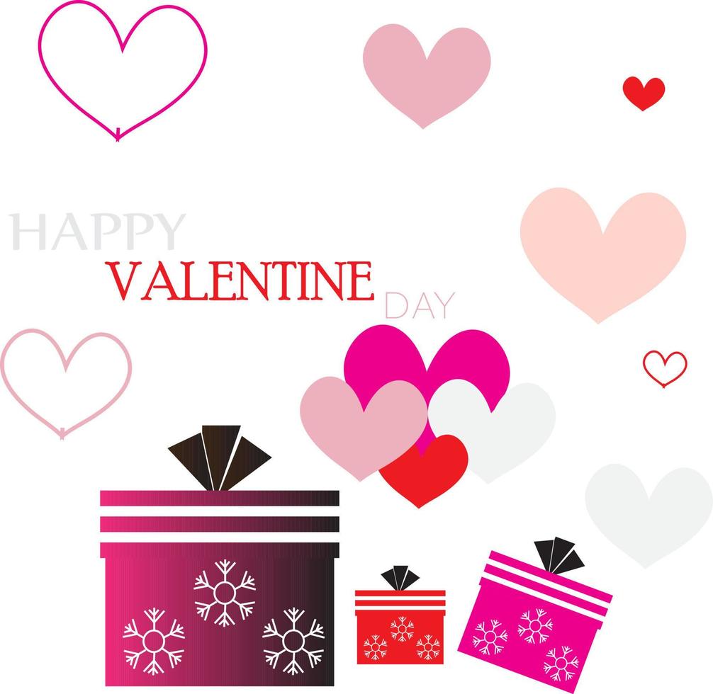 Valentines background love and box. vector