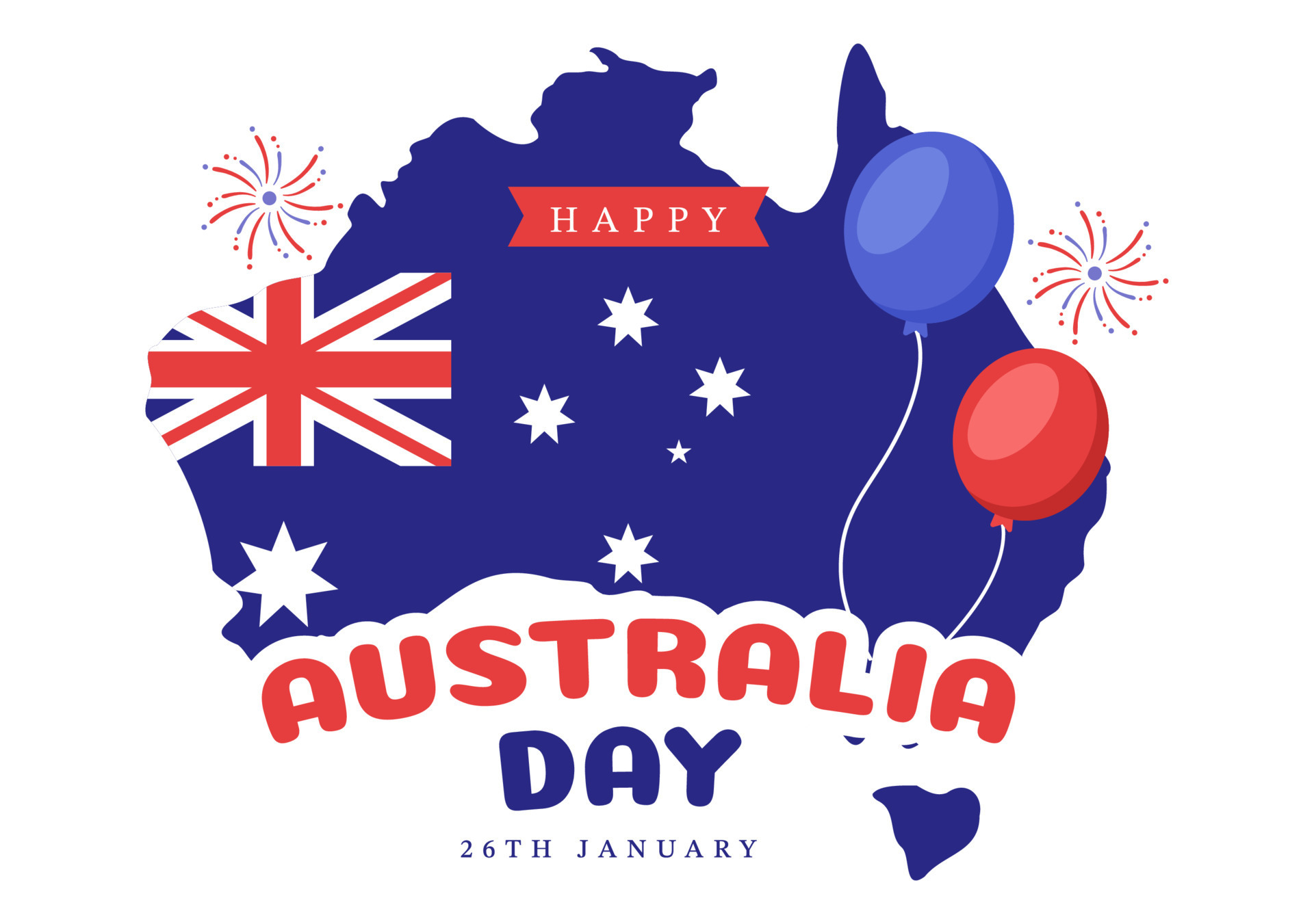 feliz día de australia que se celebra todos los años el 26 de enero con