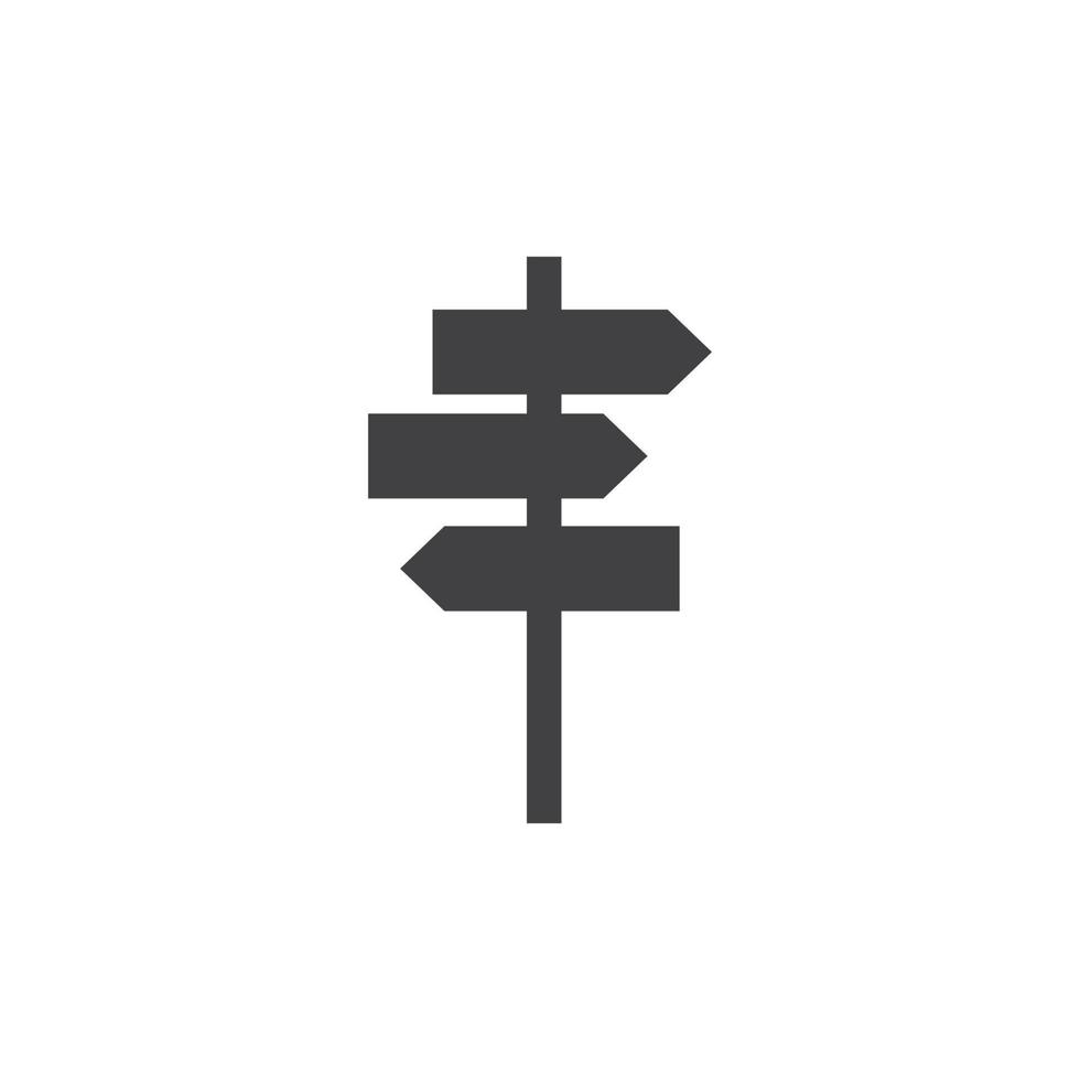 Road sign icon vector