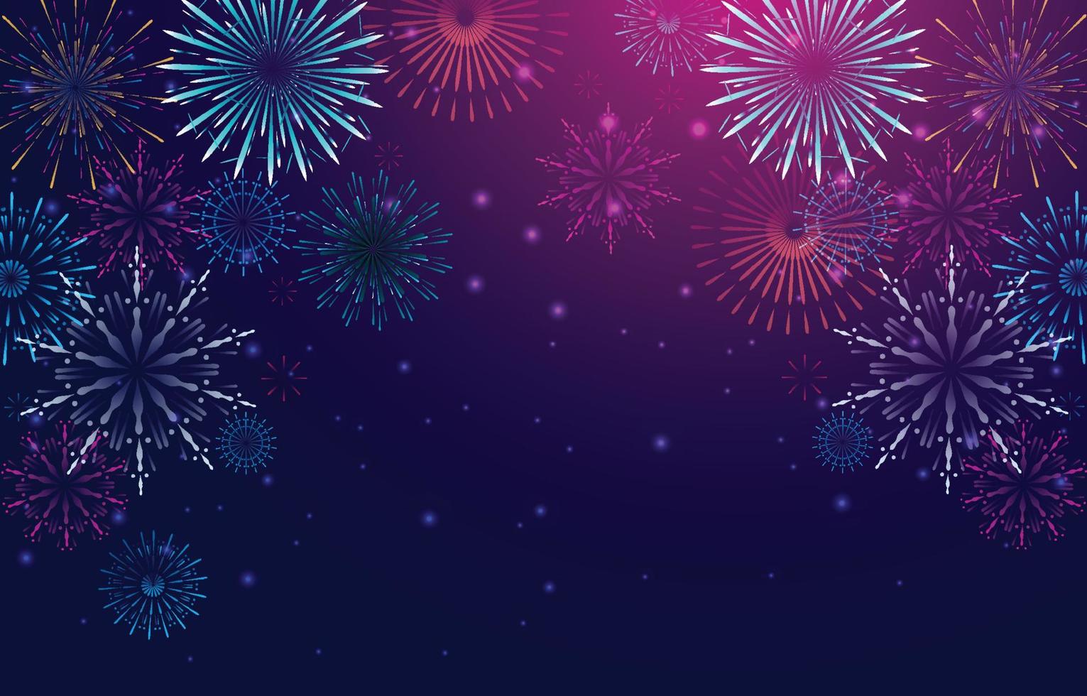 Firework Background Template vector