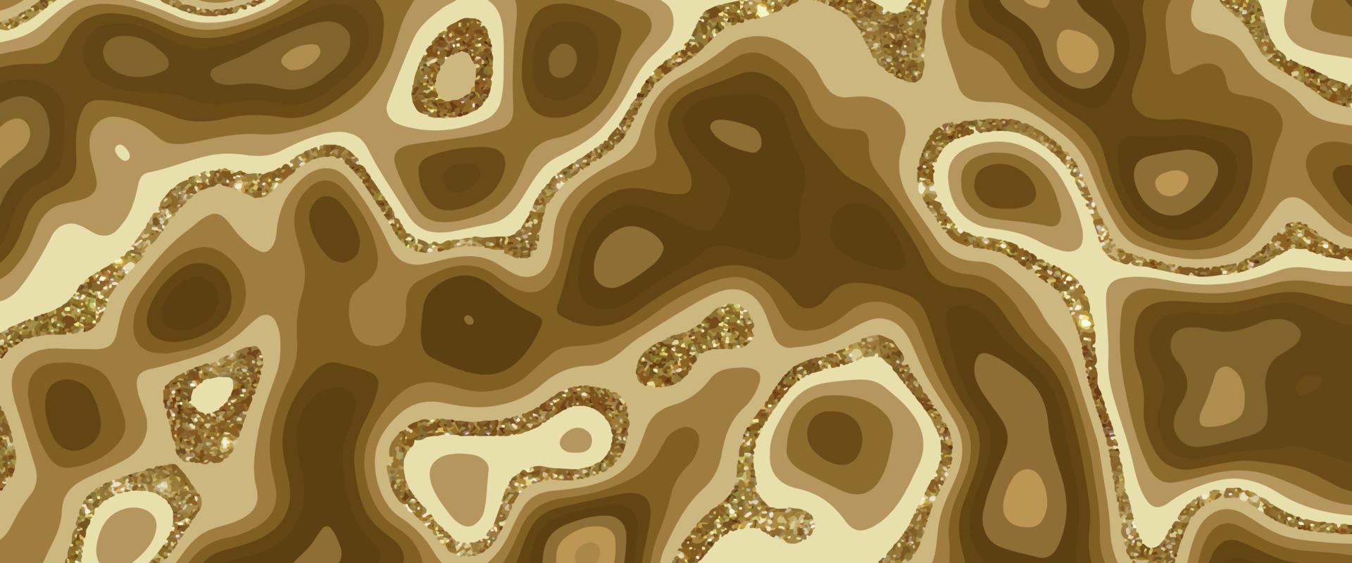 Fondo de lujo dorado de papel de corte geométrico colorido con elementos dorados. fondo abstracto con formas de corte de papel. mapa topográfico en estilo de corte de papel y formas geométricas suaves de origami. vector