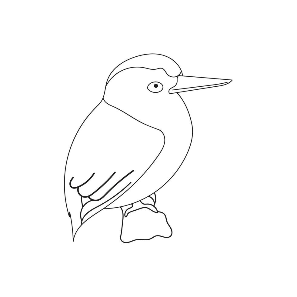 ilustración de vector de arte de línea de pájaro