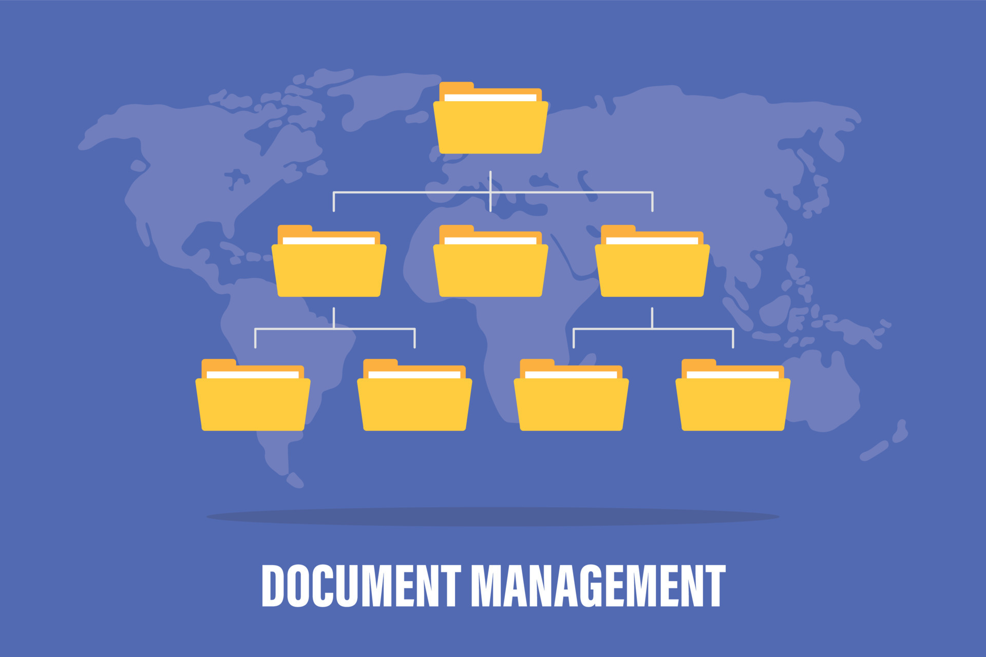 dms document management system concept with folder structure with ...