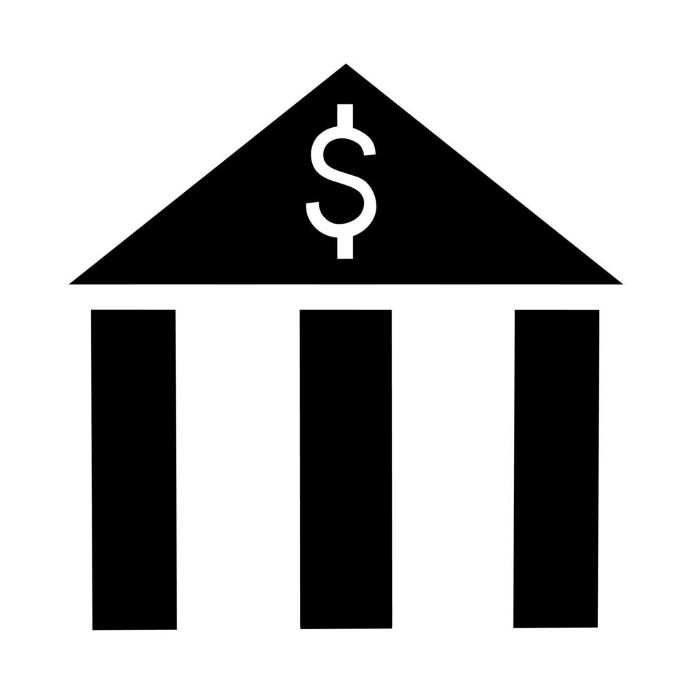 Bank logo icon with dollar symbol on white background. International bank holiday concept. Templates can be edited again. vector