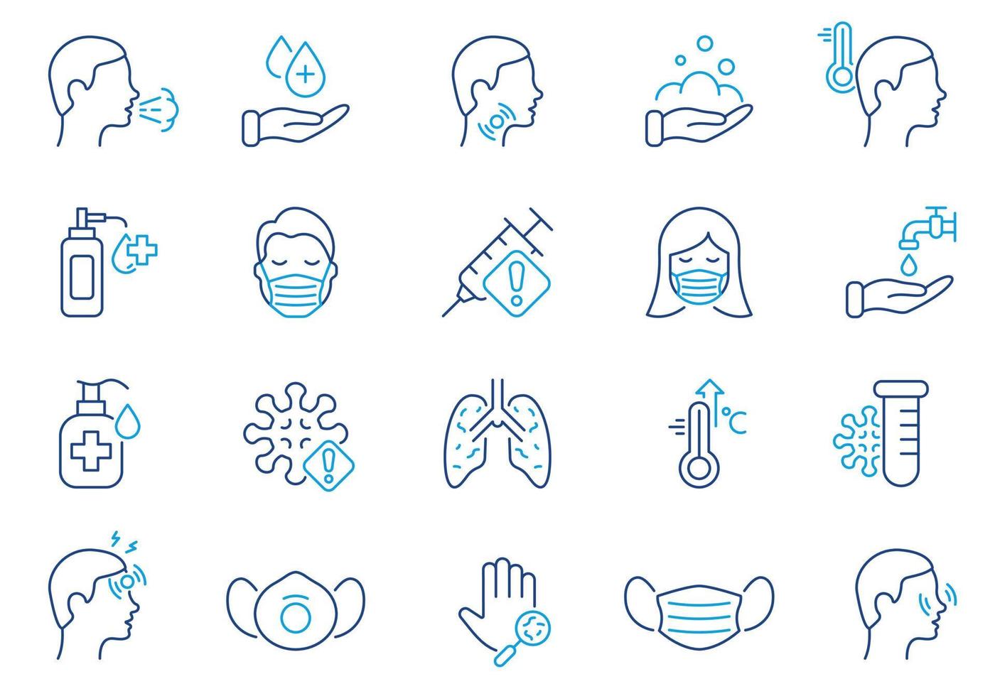 Precaution Infographic for Corona Pandemic Line Icon Set. Coronavirus Pandemic Safety and Healthcare Linear Pictogram. Epidemic Hygiene Outline Symbol. Editable Stroke. Isolated Vector Illustration.