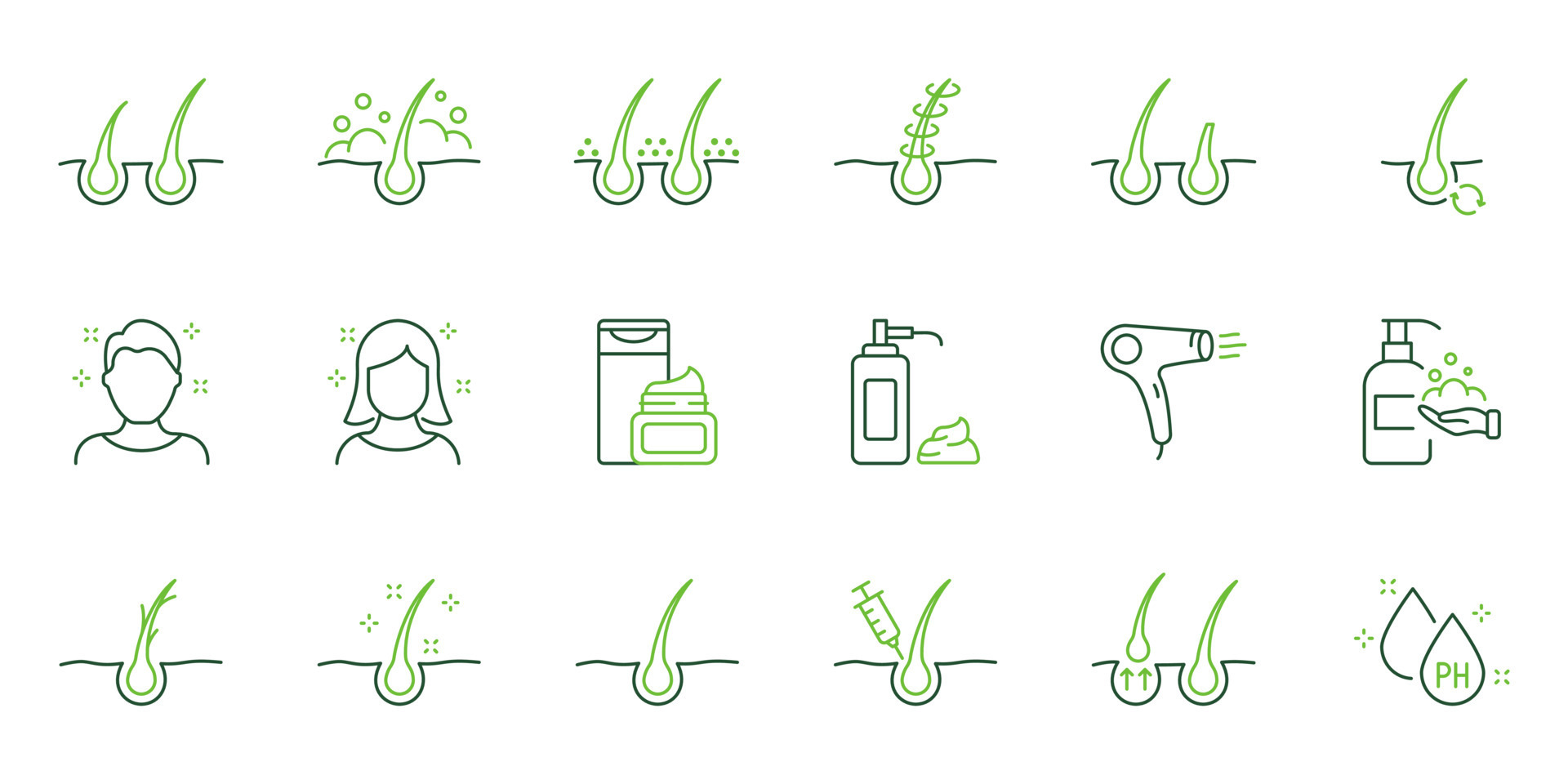 Hair Beauty Care Line Icons Treatment And Problem Of Hair Hair Care Hair Beauty Care Line Icons Treatment And Problem Of Hair Hair Care