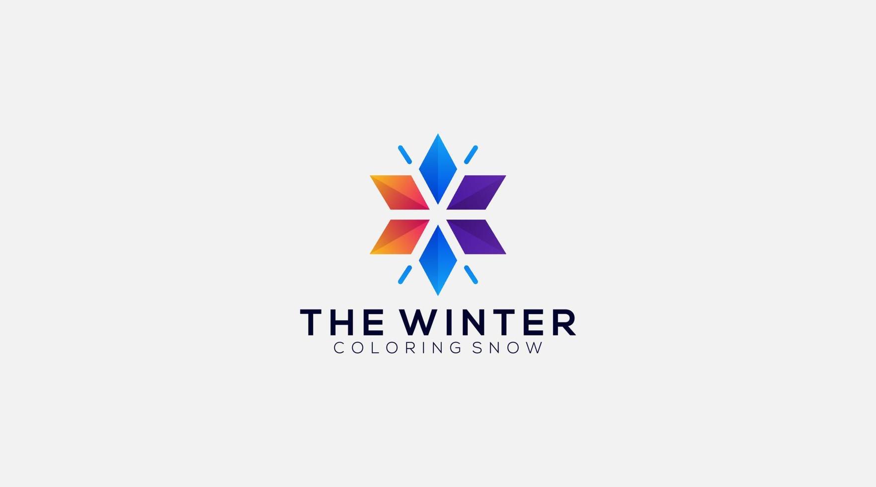 la plantilla de icono de diseño de logotipo de vector de estrella de invierno