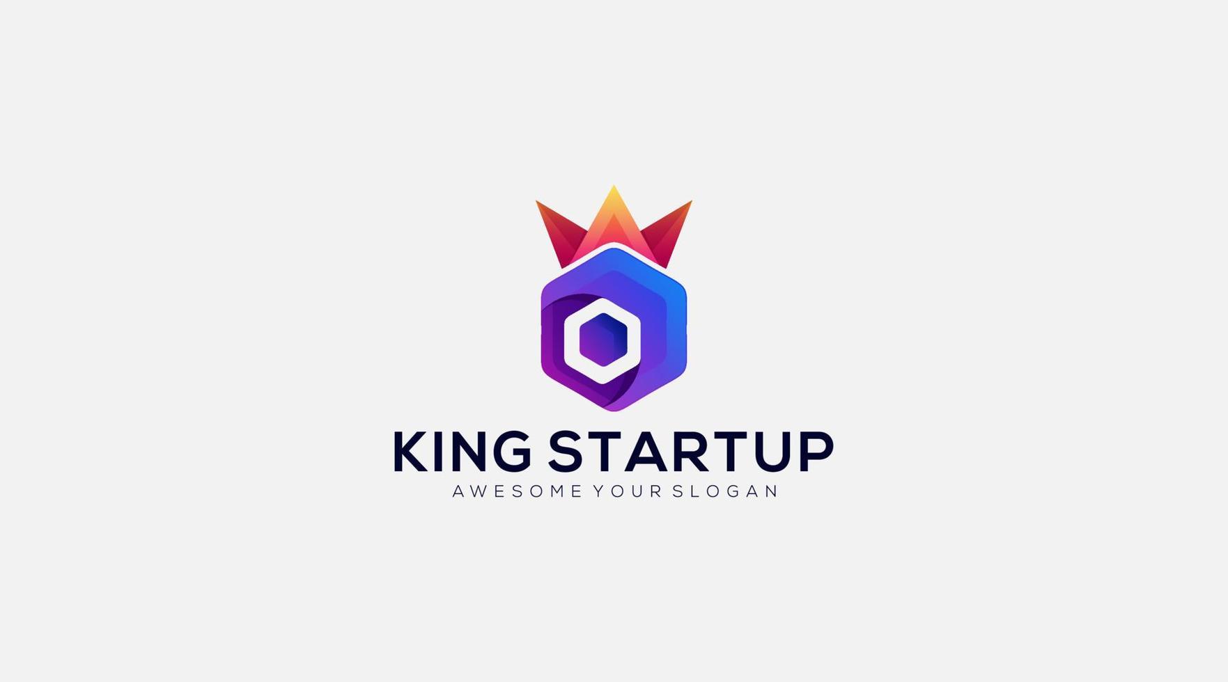 King start up vector logo design icon template