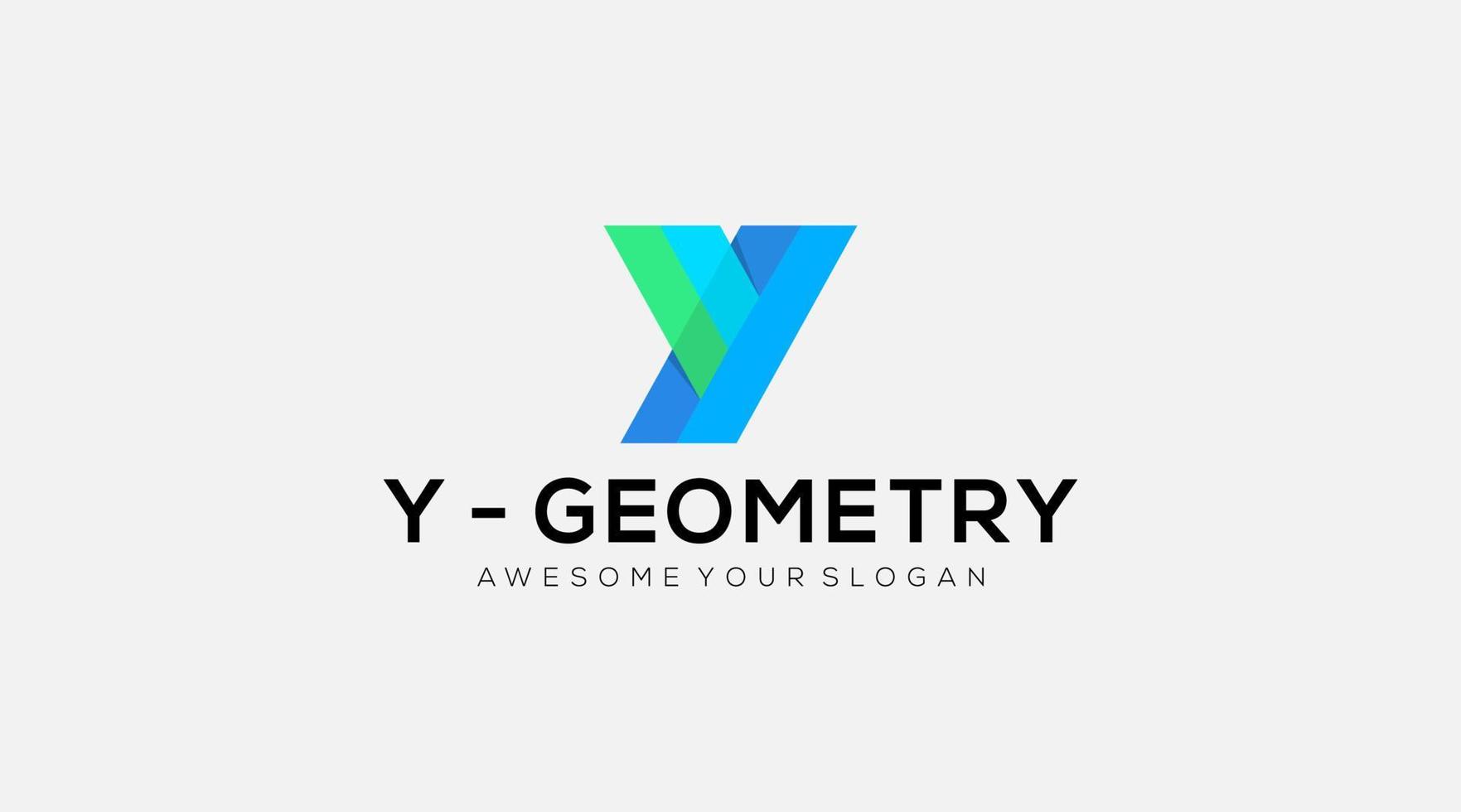 ilustración vectorial del diseño del logotipo de la geometría de la letra y vector