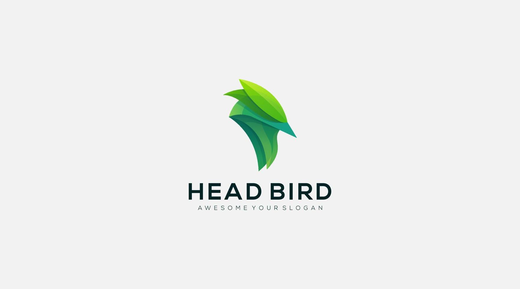 Leaf Head bird vector icon logo design illustration