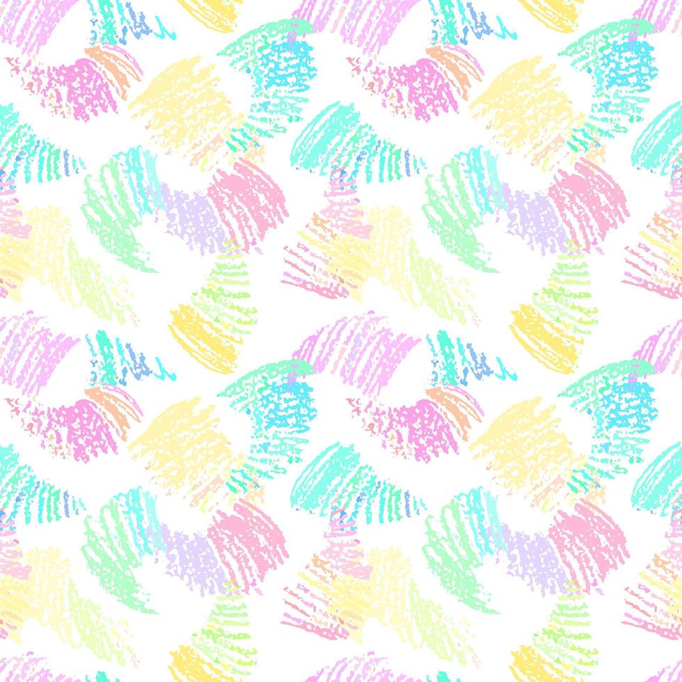 Vector seamless pattern with colorful scrawls. Artistic simple pattern with hand drawn shapes.