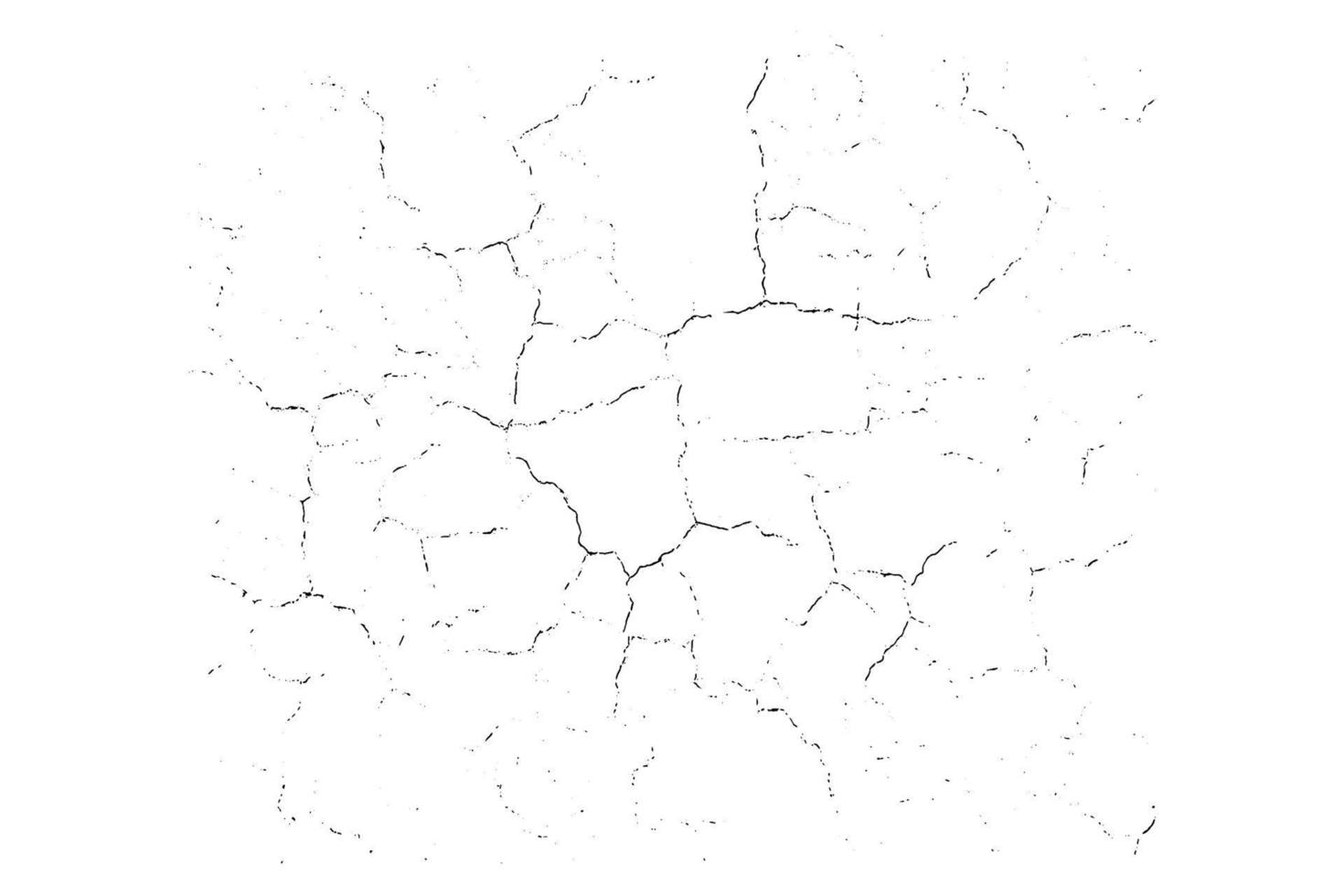 Natural cracks background. Vector overlay texture of cracked surface. One color graphic resource.