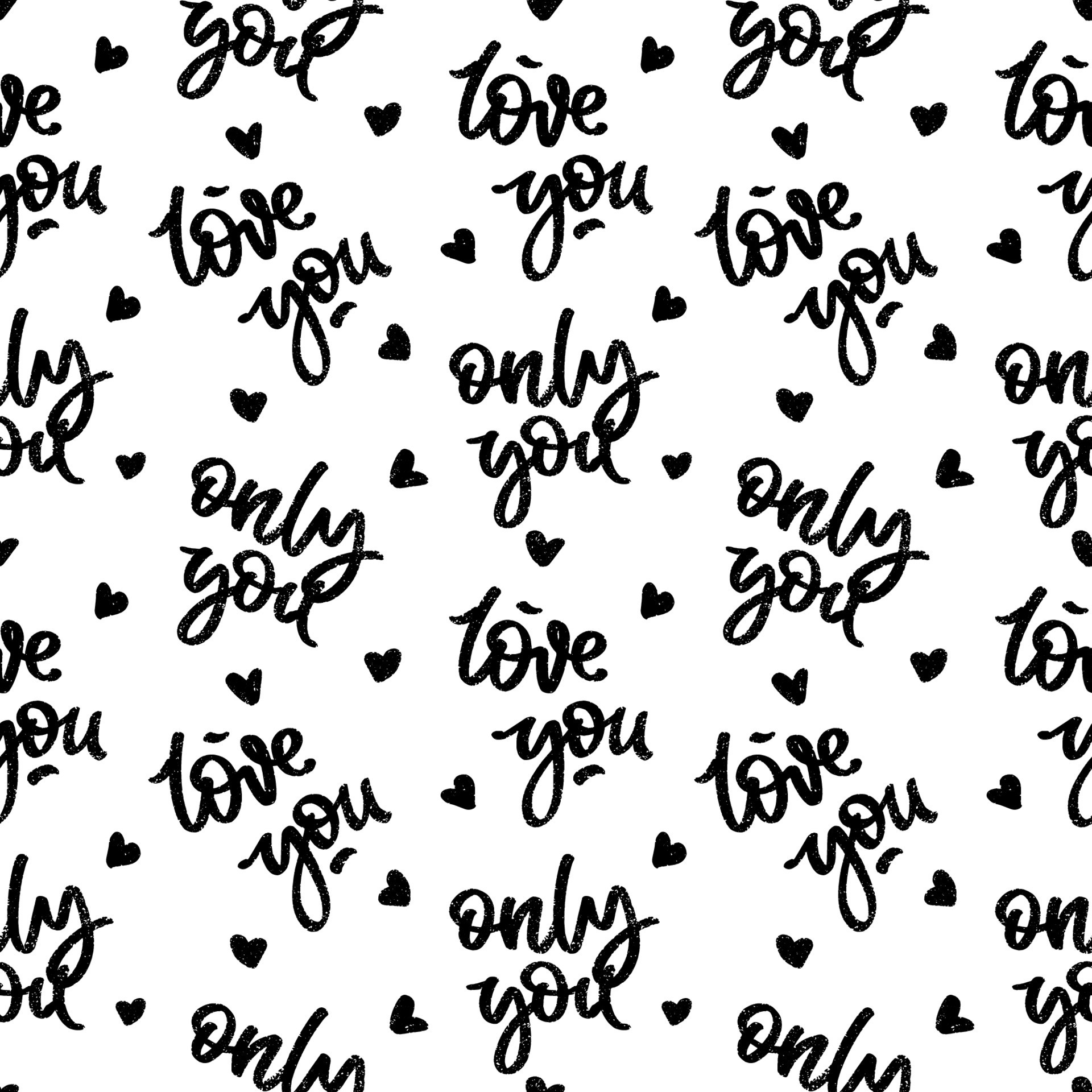Words love you and only you as seamless vector pattern. One color  repeatable backdrop. Valentines day wallpaper. 14720989 Vector Art at  Vecteezy