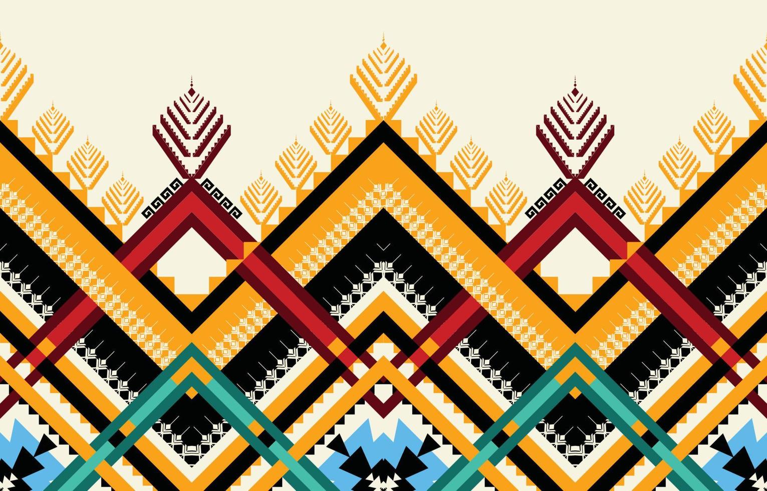 Abstract ethnic geometric seamless pattern vector. African Arab American Aztec motif pattern. vector elements designed for background, wallpaper, print, wrapping,tile, fabric patern. vector pattern.