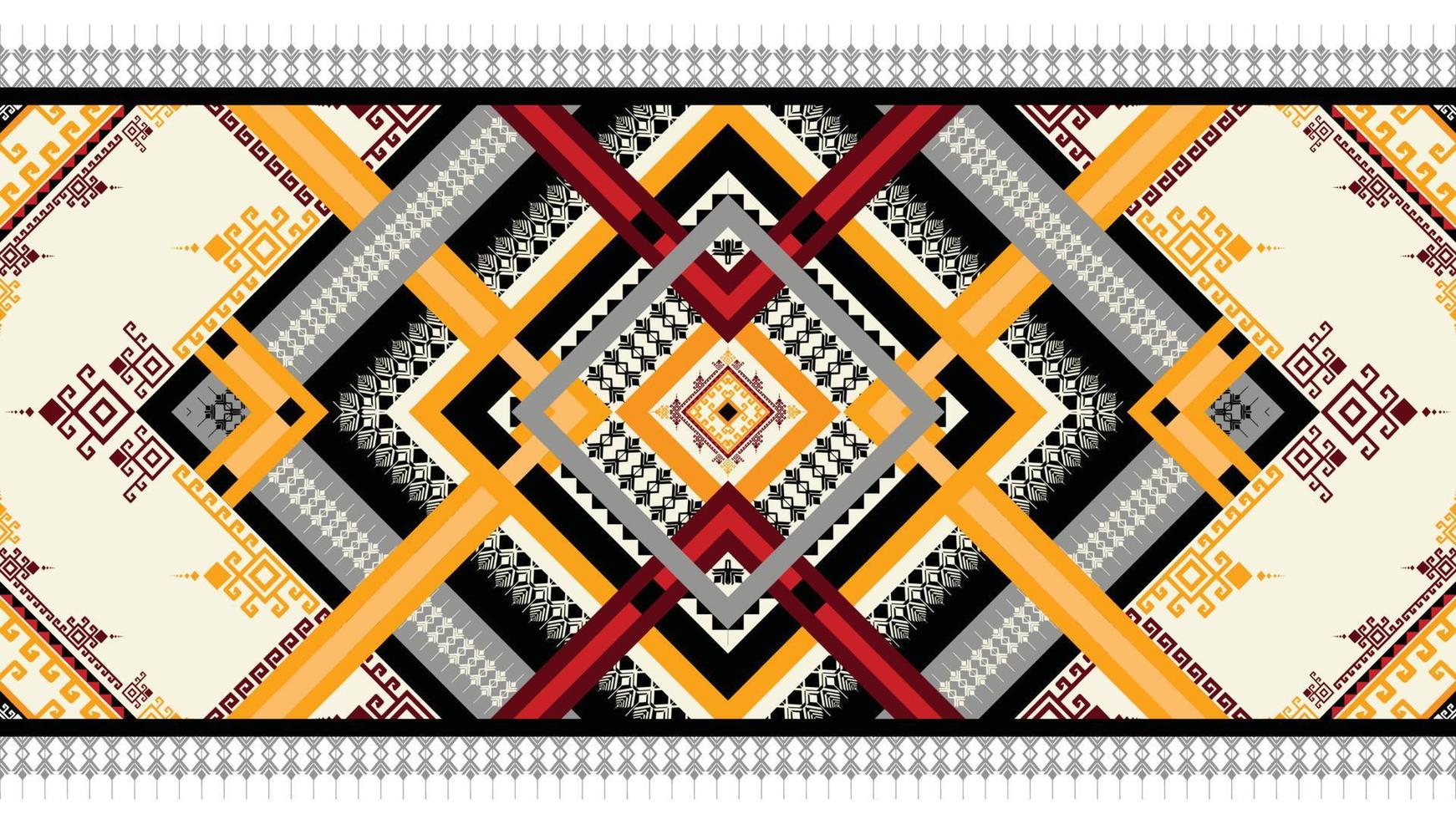 Abstract ethnic geometric seamless pattern vector. African Arab American Aztec motif pattern. vector elements designed for background, wallpaper, print, wrapping,tile, fabric patern. vector pattern.