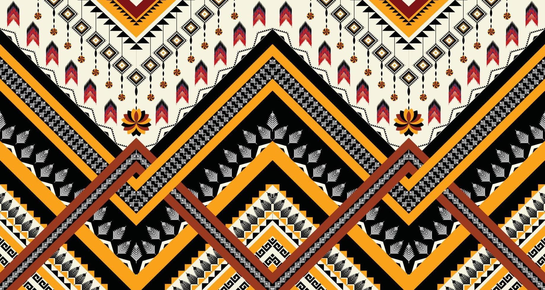 Abstract ethnic geometric seamless pattern vector. African Arab American Aztec motif pattern. vector elements designed for background, wallpaper, print, wrapping,tile, fabric patern. vector pattern.