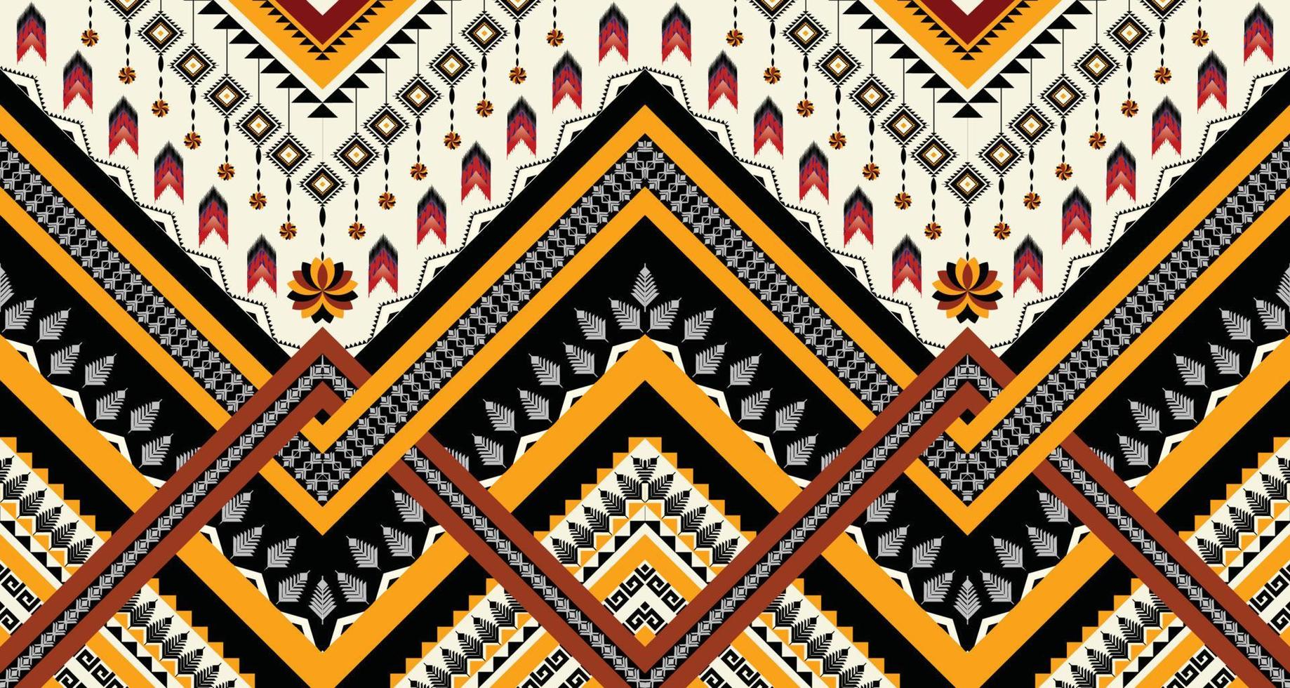 Abstract ethnic geometric seamless pattern vector. African Arab American Aztec motif pattern. vector elements designed for background, wallpaper, print, wrapping,tile, fabric patern. vector pattern.