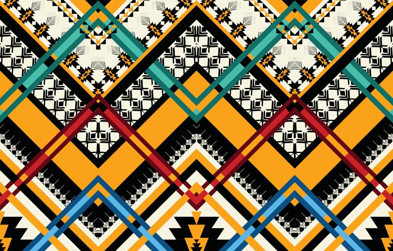 Abstract ethnic geometric seamless pattern vector. African Arab American Aztec motif pattern. vector elements designed for background, wallpaper, print, wrapping,tile, fabric patern. vector pattern.