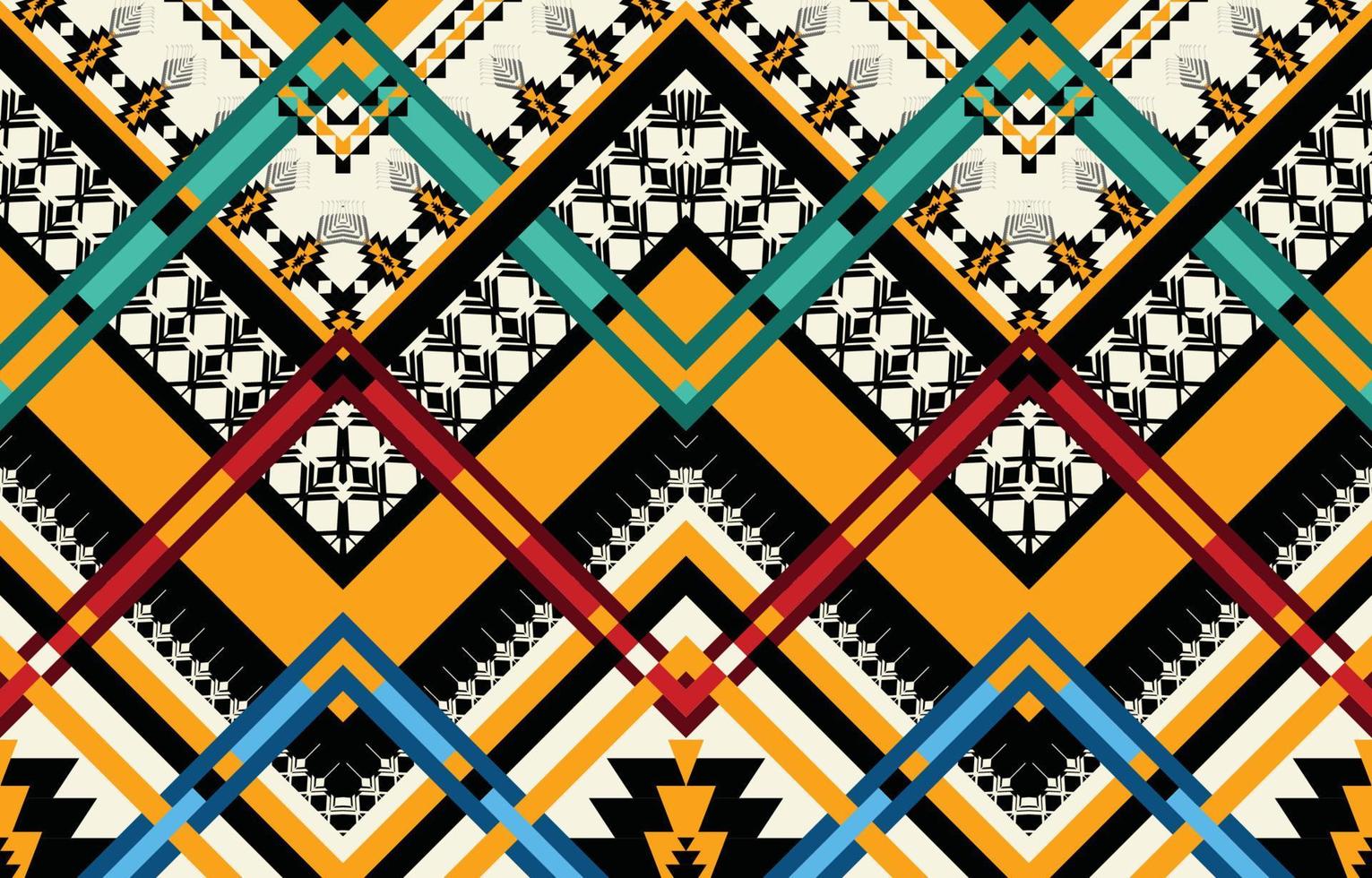 Abstract ethnic geometric seamless pattern vector. African Arab American Aztec motif pattern. vector elements designed for background, wallpaper, print, wrapping,tile, fabric patern. vector pattern.