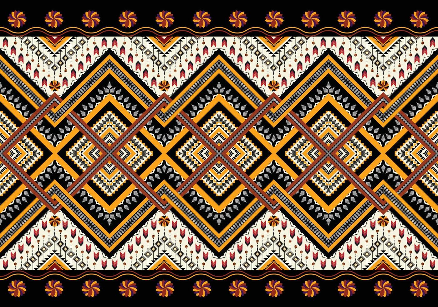 Abstract ethnic geometric seamless pattern vector. African Arab American Aztec motif pattern. vector elements designed for background, wallpaper, print, wrapping,tile, fabric patern. vector pattern.