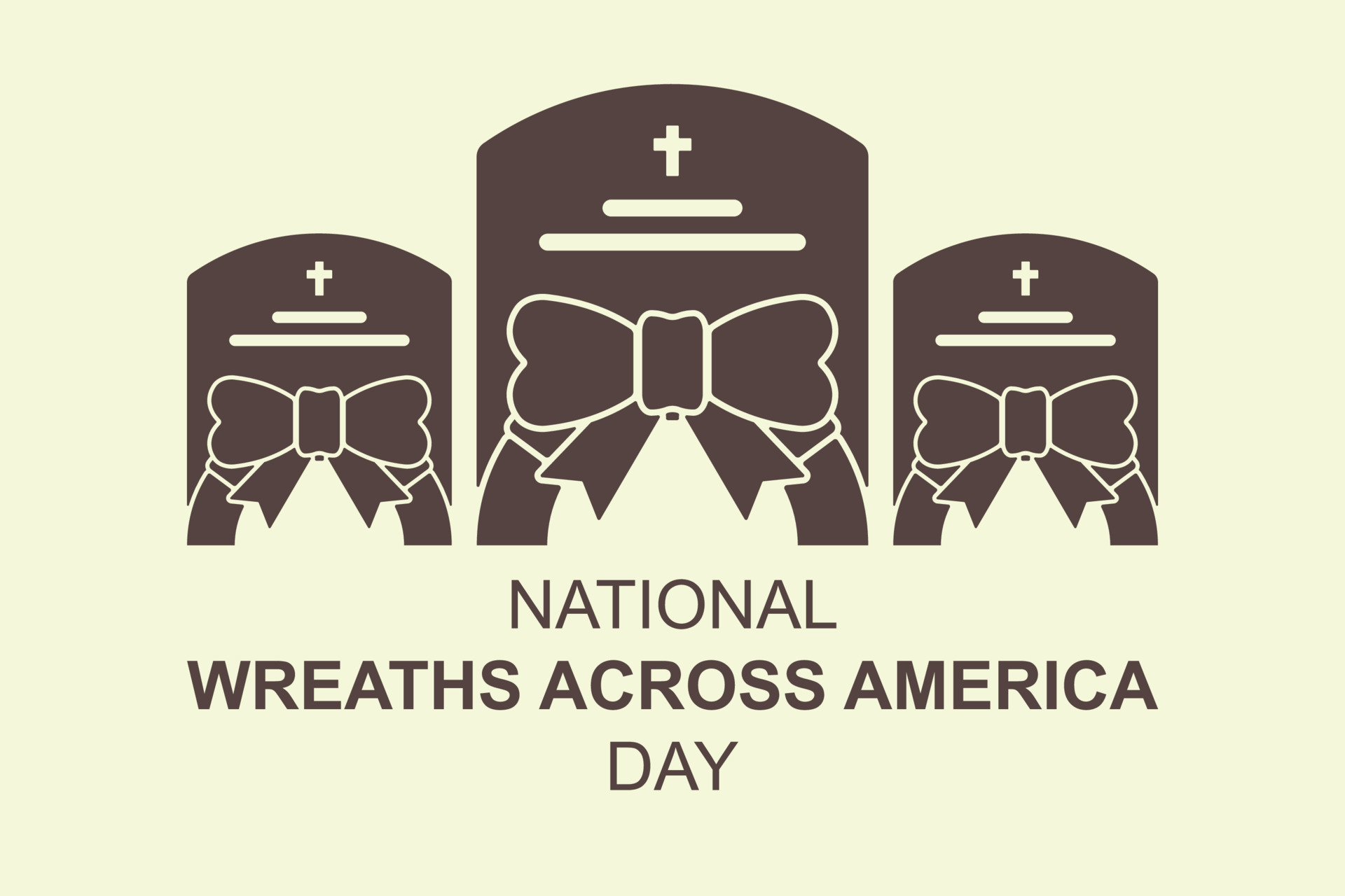 National Wreaths Across America Day background. 14721141 Vector Art at