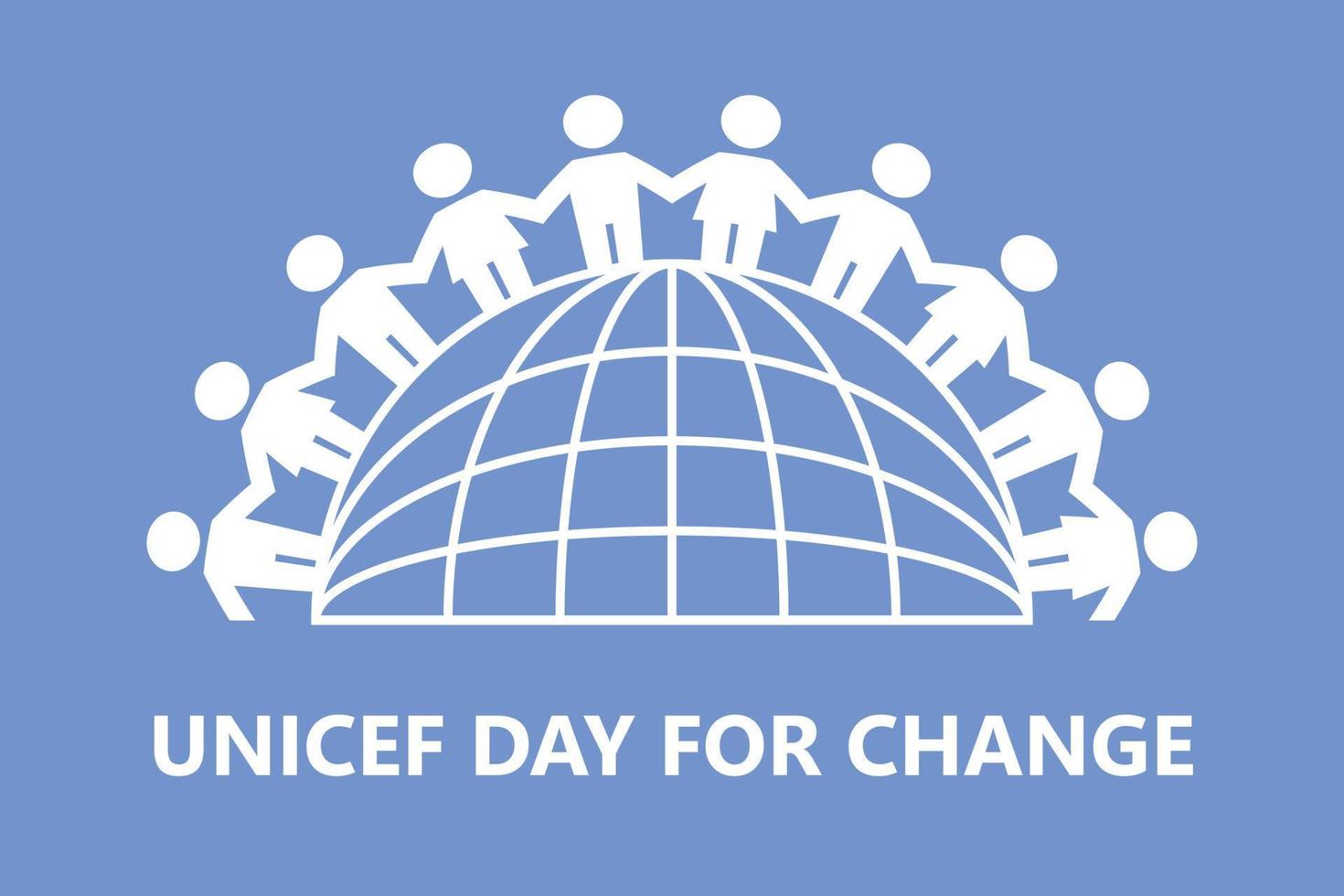 día de unicef para el cambio de fondo. vector