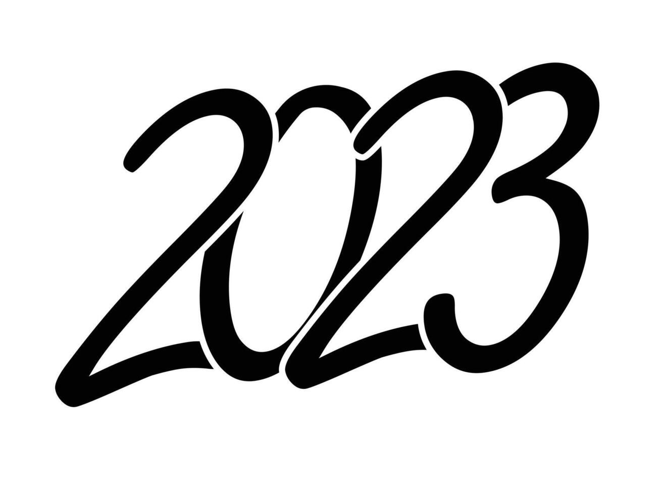 Simple abstract 2023 hand written text 14721505 vector art at vecteezy