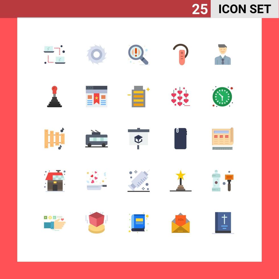 25 Creative Icons Modern Signs and Symbols of job business search headset ear Editable Vector Design Elements