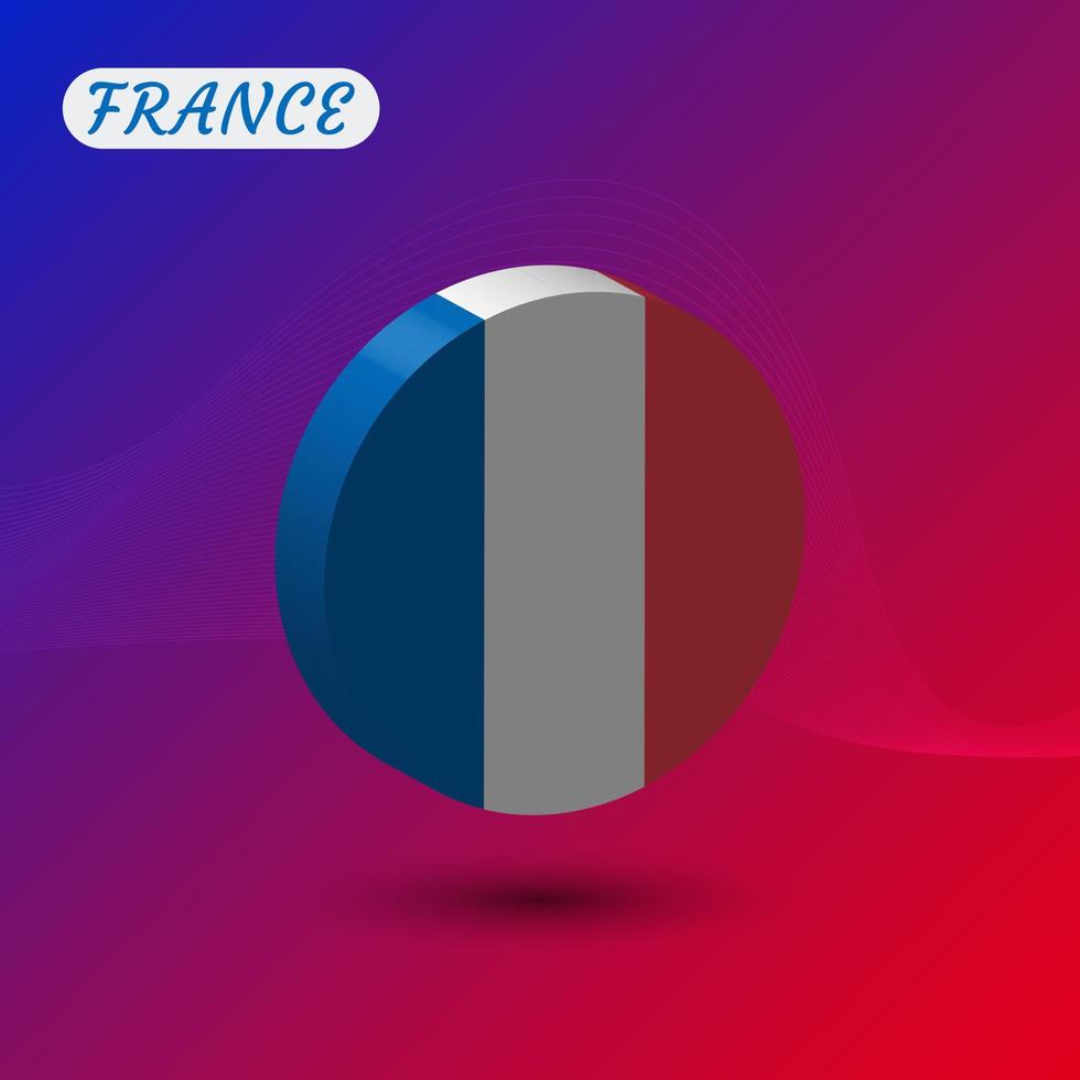 Flag 3D for Qatar world Cup Content vector