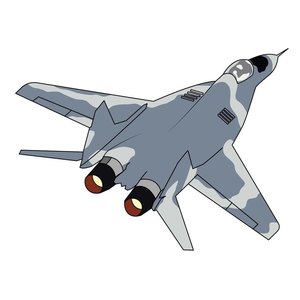 moderno ruso mig jet fighter ilustración vector diseño