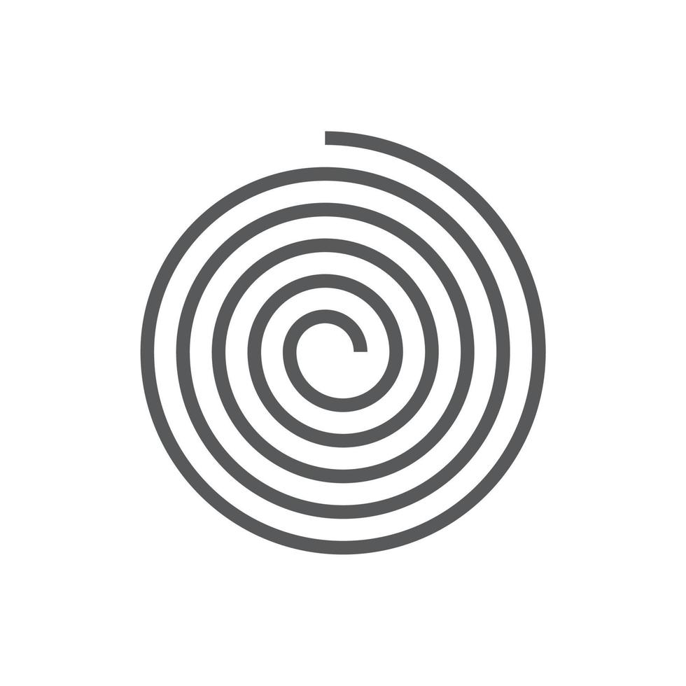 perfect spiral shape simple icon vector