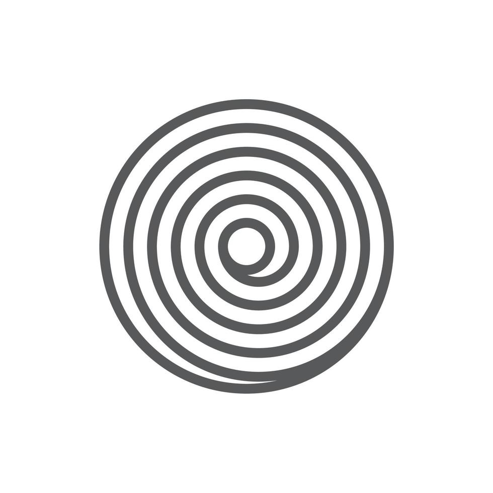 perfect spiral shape simple icon vector