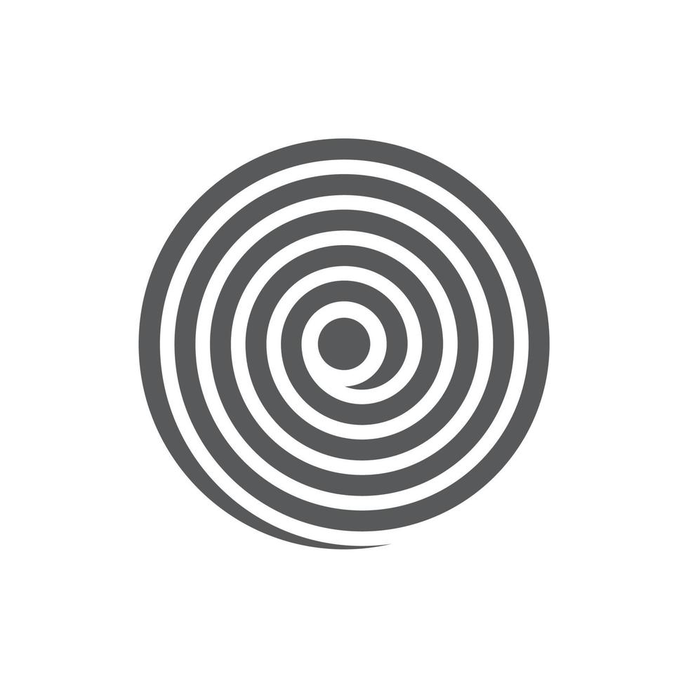 perfect spiral shape simple icon vector