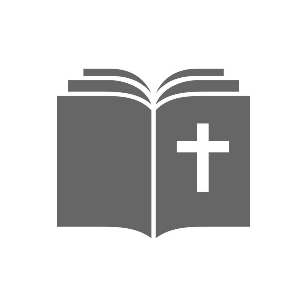 icono simple de la biblia del pueblo cristiano vector