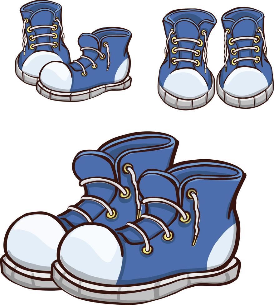 símbolo de zapatillas deportivas zapatillas deportivas en diferentes ángulos vector