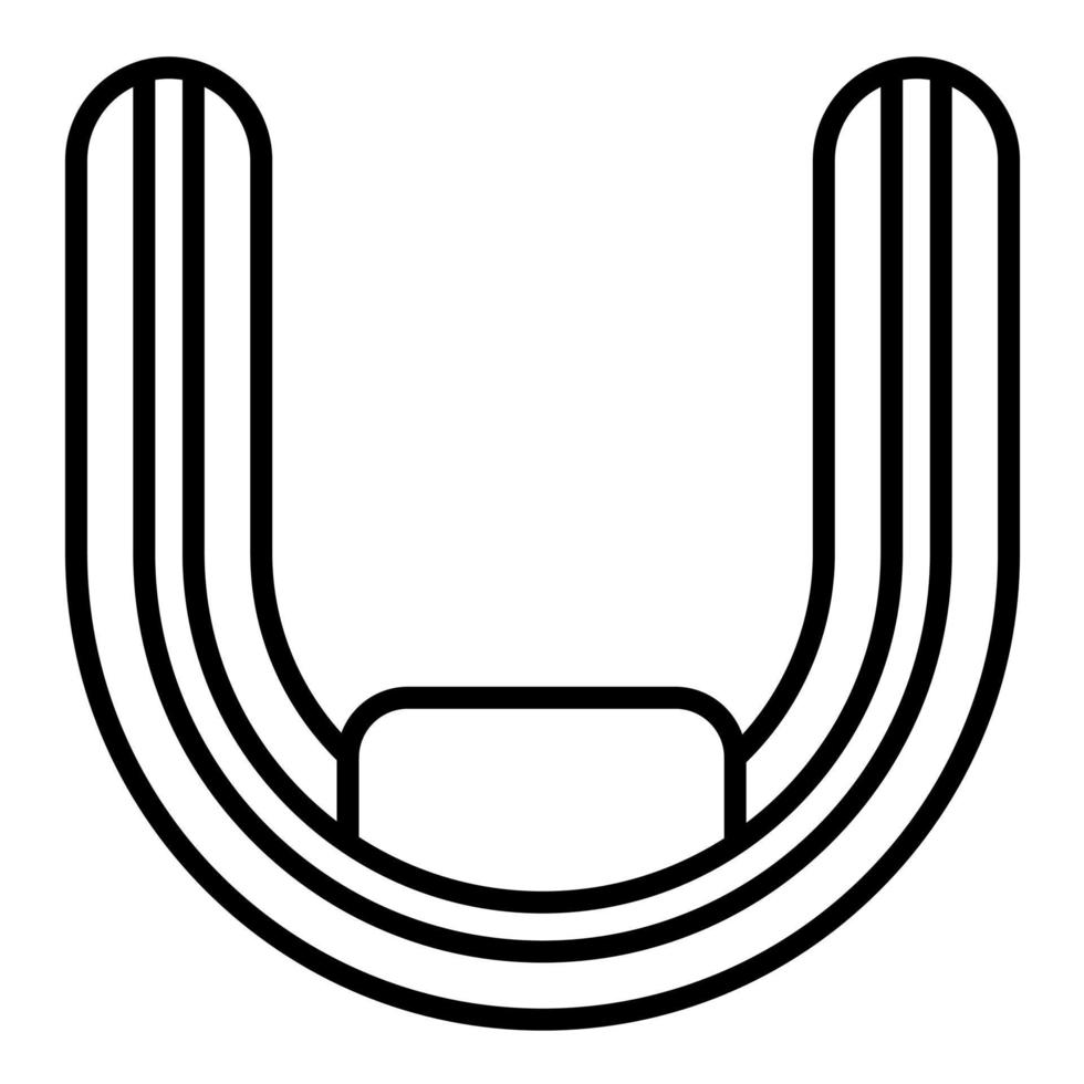 Teeth Guard Line Icon vector